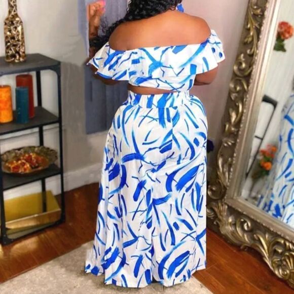 Elegant Boho plus size wide leg Two-piece pant Set sz 4X - Picture 2 of 6